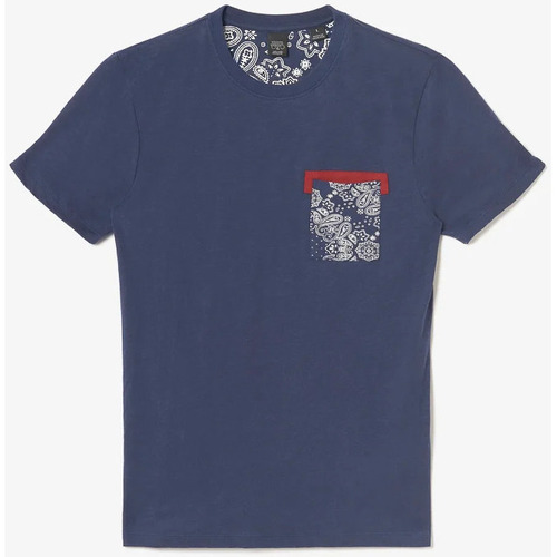 Textil Homem T-shirts e Pólos Le Temps des Cerises T-shirt Denali BAXTER Azul