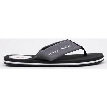 Tommy Hilfiger RECYCLED CHAMBRAY  BEACH SANDAL Preto