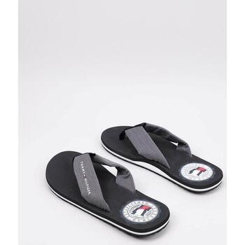 Tommy Hilfiger RECYCLED CHAMBRAY  BEACH SANDAL Preto