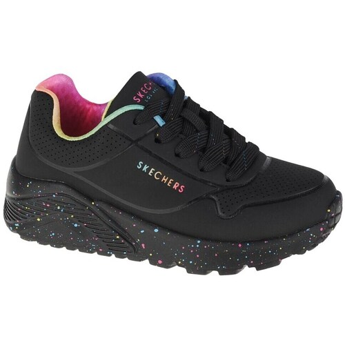 Sapatos Criança Sapatilhas Skechers Uno Lite Rainbow Speckle Preto