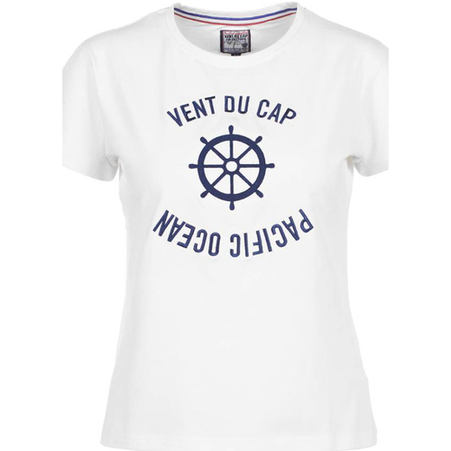 Textil Mulher Ruffled & Tiered Dress Vent Du Cap T-shirt manches courtes femme ACHERYL Branco