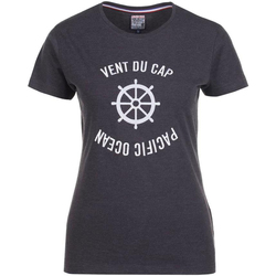 TeShort Mulher T-Shirt mangas curtas Vent Du Cap T-shirt manches courtes femme ACHERYL Cinza