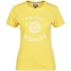 TeShort Mulher T-Shirt mangas curtas Vent Du Cap T-shirt manches courtes femme ACHERYL Amarelo