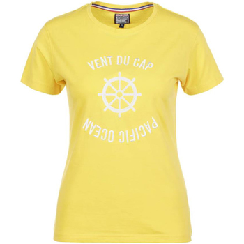 Textil Mulher T-Shirt mangas curtas Vent Du Mens Cap T-shirt manches courtes femme ACHERYL Amarelo
