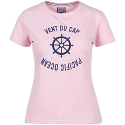 TeShort Mulher T-Shirt mangas curtas Vent Du Cap T-shirt manches courtes femme ACHERYL Rosa