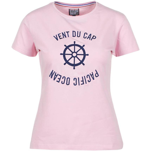 Textil Mulher T-Shirt mangas curtas Vent Du Cap cotton T-shirt manches courtes femme ACHERYL Rosa