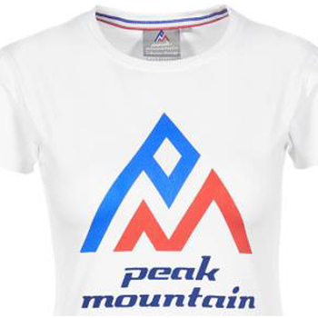 Textil Mulher T-shirt mangas compridas Peak Mountain T-shirt manches courtes femme ACIMES Branco