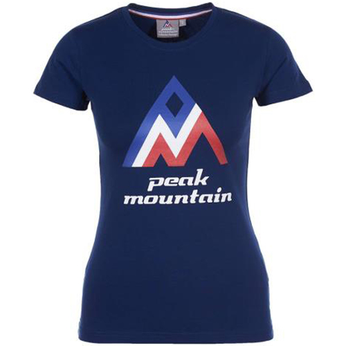Textil Mulher Mesas de jantar Peak Mountain T-shirt manches courtes femme ACIMES Marinho