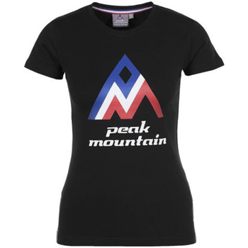 Textil Mulher T-shirt mangas compridas Peak Mountain T-shirt manches courtes femme ACIMES Preto