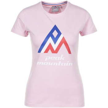 Textil Mulher T-Shirt mangas curtas Peak Mountain T-shirt manches courtes femme ACIMES Rosa