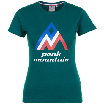 Textil Mulher Iluminação de exterior Peak Mountain T-shirt manches courtes femme ACIMES Verde