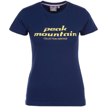 Textil Mulher T-shirt mangas compridas Peak Mountain T-shirt manches courtes femme ACOSMO Marinho