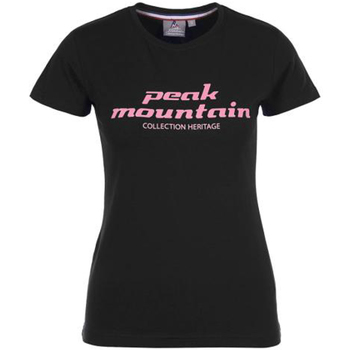 Textil Mulher Pantalon De Ski Softshell Peak Mountain T-shirt manches courtes femme ACOSMO Preto