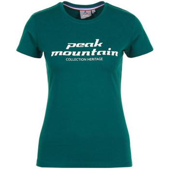 Textil Mulher Criança 2-12 anos Peak Mountain T-shirt manches courtes femme ACOSMO Verde