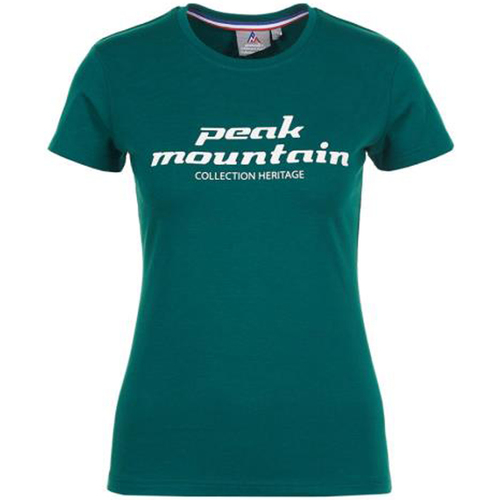 Textil Mulher Mesas de jantar Peak Mountain T-shirt manches courtes femme ACOSMO Verde