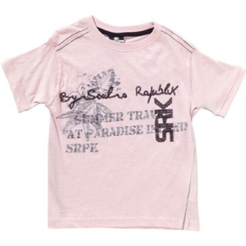 Textil Rapaz T-Shirt mangas curtas Srk T-shirt manches courtes garçon EROLI Rosa