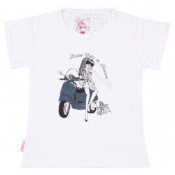 Textil Rapariga T-Shirt mangas curtas Miss Girly T-shirt  fille FADESPOLI Branco