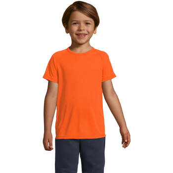 Textil Criança Gravatas e acessórios Sols Camiseta niño manga corta Laranja