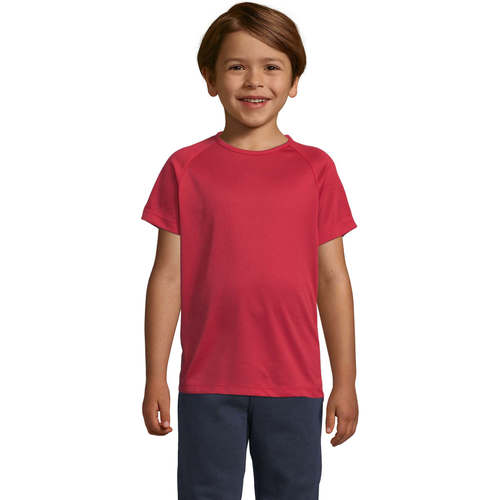 Textil Criança T-Shirt fully-pleated mangas curtas Sols Camiseta niño manga corta Vermelho
