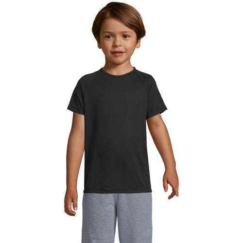 Textil Criança T-Shirt mangas curtas Sols Camiseta niño manga corta Preto