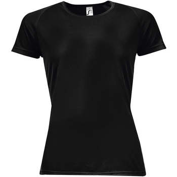 Textil Mulher T-Shirt mangas curtas Sols Camiseta mujer manga corta Preto