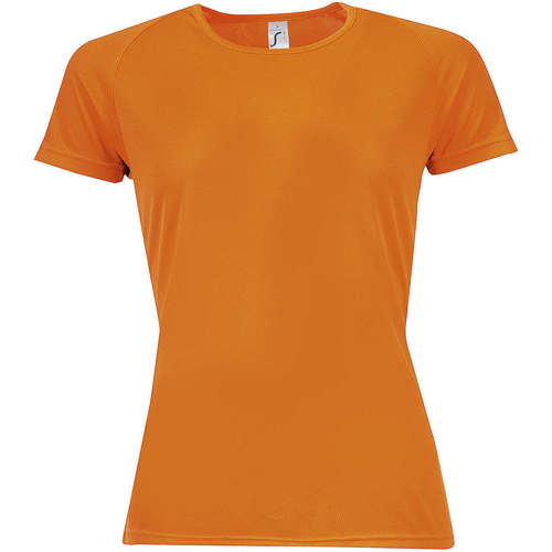 Textil Mulher T-Shirt mangas curtas Sols Camiseta mujer manga corta Laranja