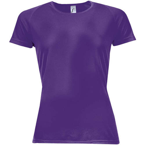 Textil Mulher T-Shirt mangas curtas Sols Camiseta mujer manga corta Violeta
