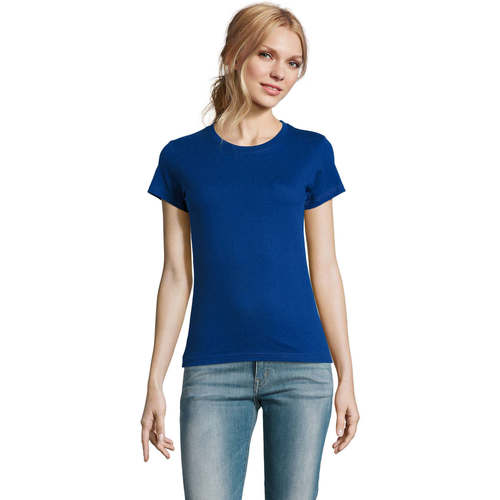 Textil Mulher red and white striped cotton T-shirt Sols IMPERIAL WOMEN - CAMISETA MUJER CUELLO REDONDO Azul