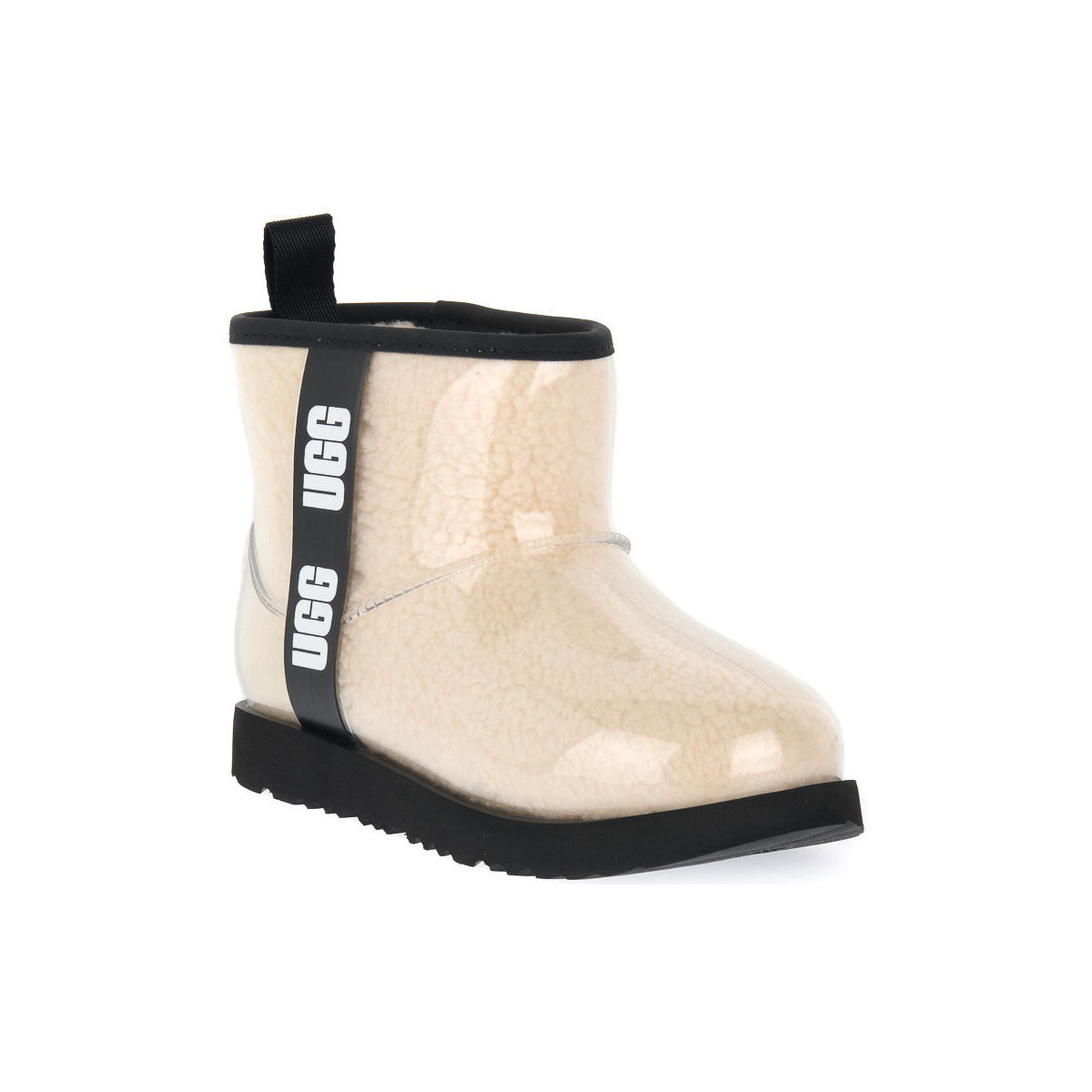 Sapatos Mulher Botas UGG CLASSIC CLEAR MINI NATURAL Bege
