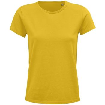 Textil Mulher Lauren Ralph Lau Sols CRUSADER WOMEN camisetsa de mujer 100% algodón biológico Amarelo
