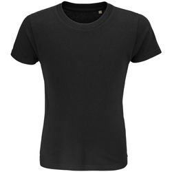 Textil Criança T-shirts e Pólos Sols CRUSADER KIDS camisetsa niños  100% algodón biológico negro Preto