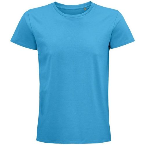 Textil Homem Pufes de exterior Sols PIONNER MEN camiseta hombre 100% algodón biológico aqua Azul