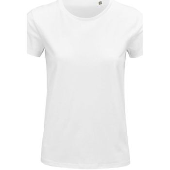 Textil Mulher Walk & Fly Sols PIONNER WOMEN camiseta mujer 100% algodón biológico blanco Branco