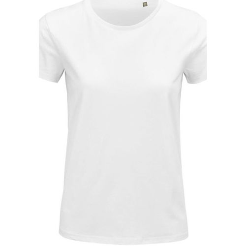 Textil Mulher Lauren Ralph Lau Sols PIONNER WOMEN camiseta mujer 100% algodón biológico blanco Branco