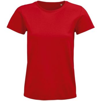Textil Mulher T-shirts e Pólos Sols PIONNER WOMEN camiseta mujer 100% algodón biológico rojo Vermelho
