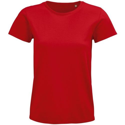 Textil Mulher Walk & Fly Sols PIONNER WOMEN camiseta mujer 100% algodón biológico rojo Vermelho