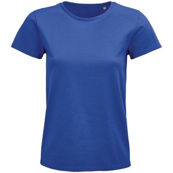 Textil Mulher Artigos De Decoração Sols PIONNER WOMEN camiseta mujer 100% algodón biológico royal Azul