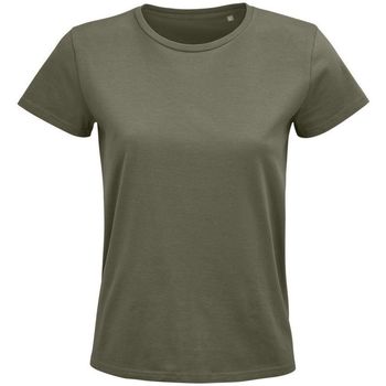 Textil Mulher T-shirts e Pólos Sols PIONNER WOMEN camiseta mujer 100% algodón biológico kaki Castanho