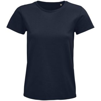 Textil Mulher T-shirts e Pólos Sols PIONNER WOMEN camiseta mujer 100% algodón biológico marino Azul