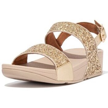Sapatos Mulher Sandálias FitFlop LULU GLITTER BACK-STRAP SANDALS PLATINO Ouro