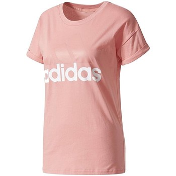 Textil Mulher T-Shirt mangas curtas adidas Originals Ess Linear Tee Rosa