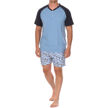 Textil Homem Pijamas / Camisas de dormir J And J Brothers JJBCH5700 Azul