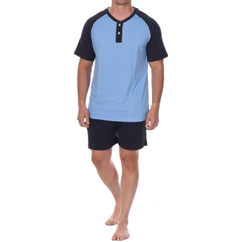 Textil Homem Pijamas / Camisas de dormir J And J Brothers JJBCH5101 Azul