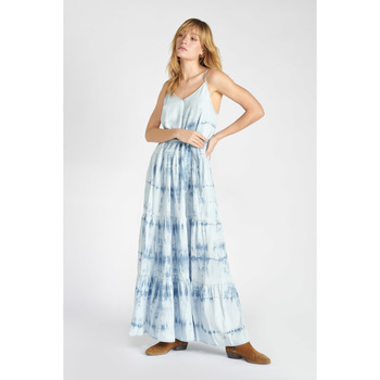 Textil Mulher Vestidos Fiori Di Picche Vestido comprido a direito NIKOS Azul