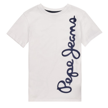 Textil Rapaz T-Shirt mangas curtas Pepe jeans WALDO S/S Branco