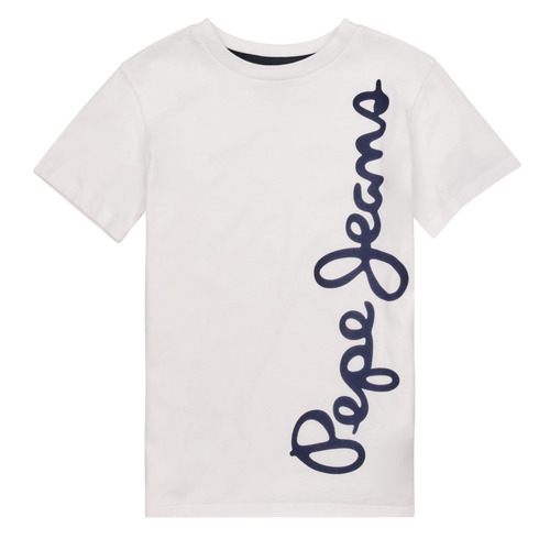 Textil Rapaz T-Shirt mangas curtas Pepe clara WALDO S/S Branco