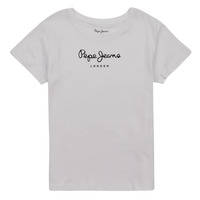 Textil Rapariga T-Shirt mangas curtas Pepe JEANS Mid HANA GLITTER S/S N Branco