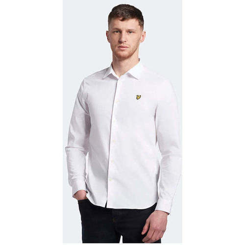 Textil Homem Camisas mangas comprida Lyle & Scott LW1115V-1-2 Branco