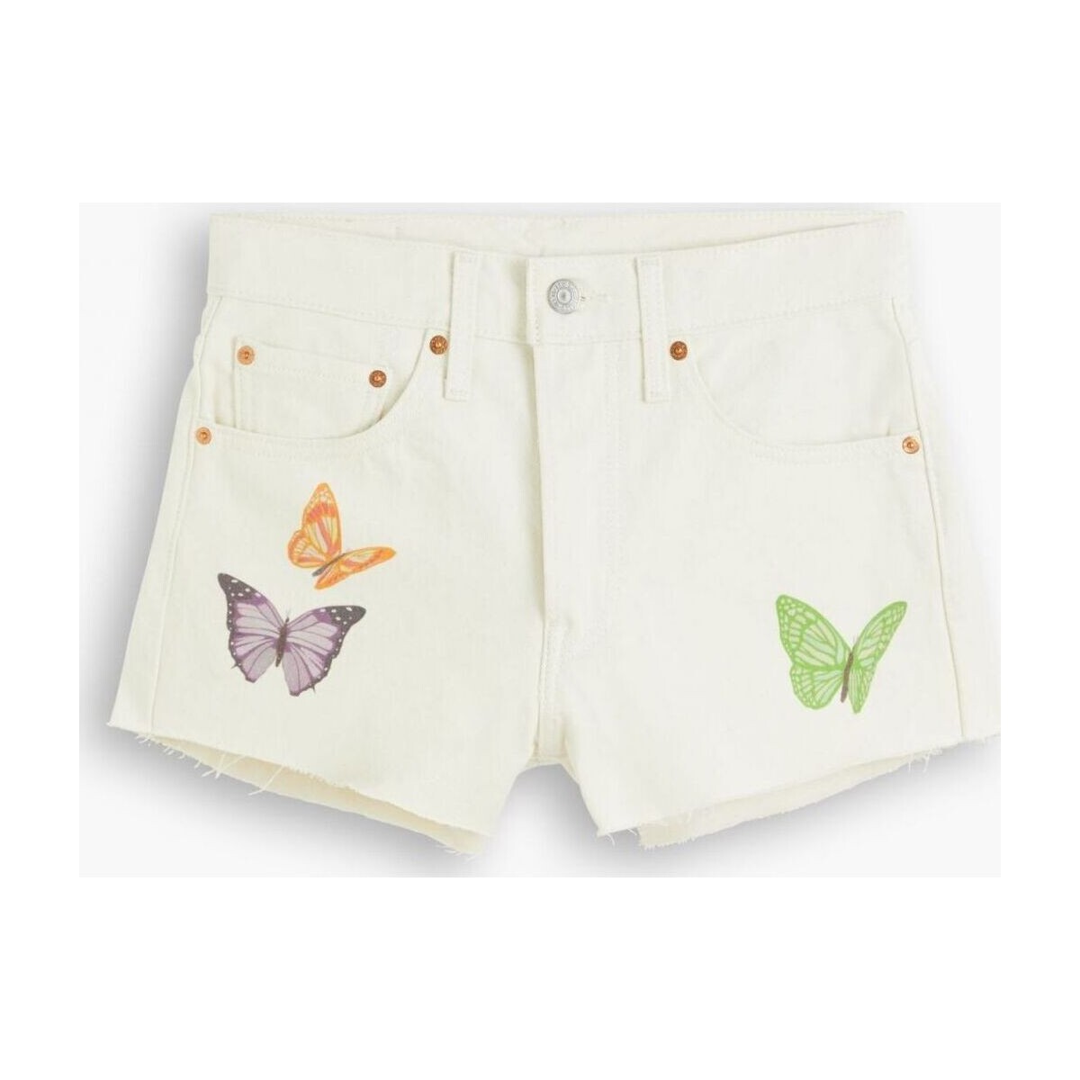 Textil Mulher Shorts / Bermudas Levi's 56327 0278 - 501 SHORT-Z2147 LIGHT WHITE STONEWASH Bege
