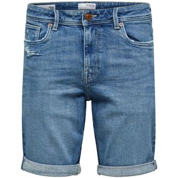 Textil Homem Shorts / Bermudas Selected 16083040 ALEX-LIGHT BLUE Azul
